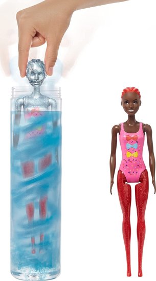 Barbie バービーの色がグリッターを明らかにします！ヘアスワップ人形、キラキラした青25のヘアスタイリング、パーティーをテーマにした驚き、10のプラグイン 2