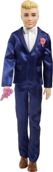 Rakuten - Barbie バービーのおとぎ話ケングルームドール（ブロンド12インチ）スーツと靴を履いて、5つのアクセサリー、3-7歳の贈り物、青