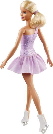 Barbie 紫色の衣装を着たバービーフィギュアスケーター人形 2