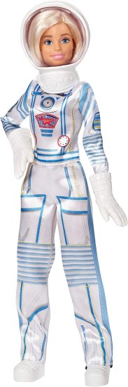 Other - Barbie 3-7歳の宇宙スーツとヘルメット、ブロンドのヘルメットを身に着けているバービー宇宙飛行士人形