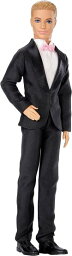 Barbie バービー Fairytale Groom Ken Doll in Tuxedo 、Brown/A