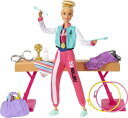 Barbie バービー体操プレイセット：旋回機能、バランスビーム、15歳以上の3歳以上のバービー人形