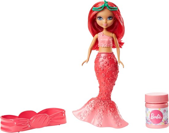 乐天商城 - Barbie バービードリームトピアバブル 'n楽しい人魚の赤い人形