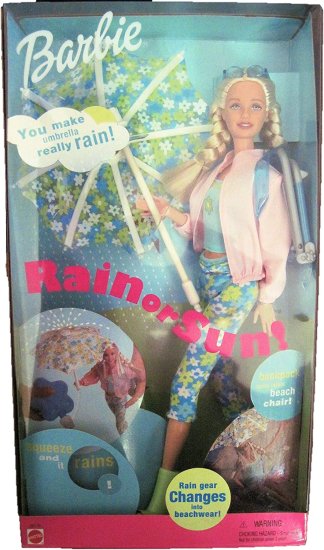 Other - Barbie バービーの雨や太陽！レインギアとビーチウェア付きの人形