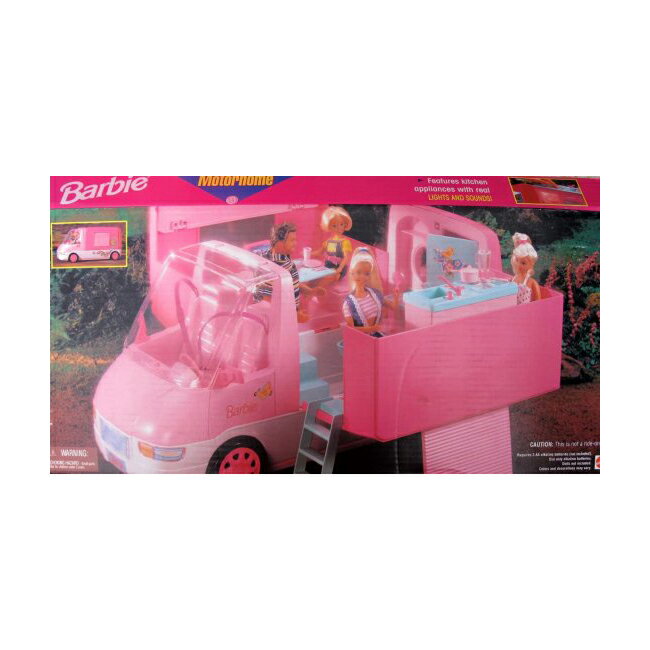 乐天商城 - Barbie バービーキャンピングカー「魔法」旅行モーターホームバンWライト＆サウンド（1996）