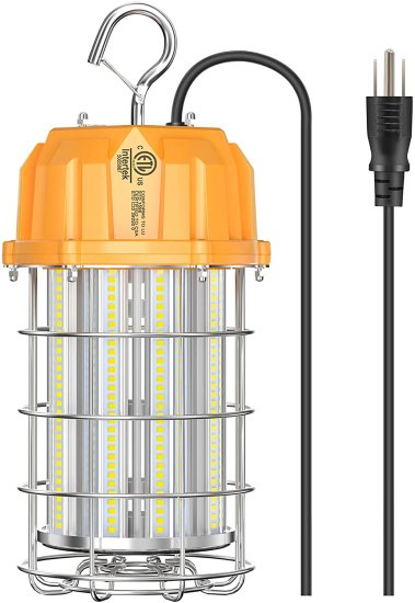 150W LED Construction Work Light Portable 22500LM 5000K LED Temporary Hanging Job Site Work Lights with Hook, Lighting for Construction,Jobsite,