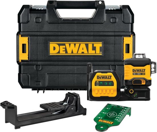 Dewalt ǥ 20V MAX Laser Level, Tool Only, 3 x 360, Green (DCLE34030GB)