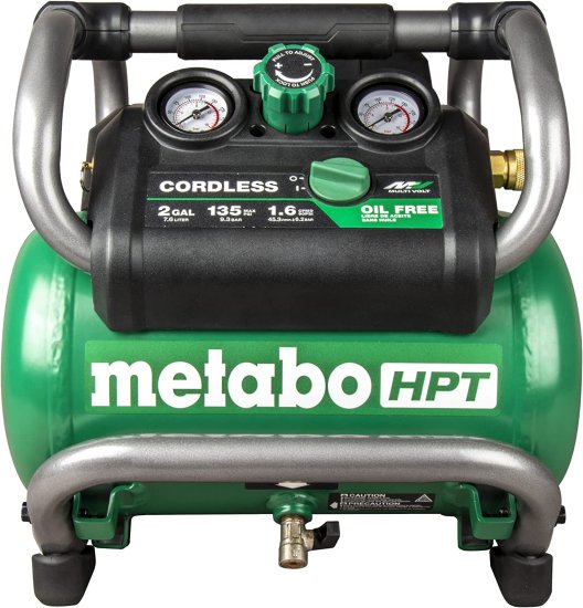 Metabo HPT 36V MultiVolt Cordless Air Compressor | Tool Only, No Battery | Brushless Motor | 135 Max PSI | 2-Gallon Capacity | 27.3 Lbs. | Optio
