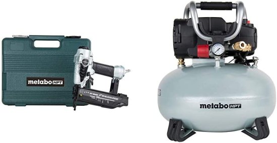 Metabo HPT EC710S Pancake Air Compressor with NT50AE2 Brad Nailer