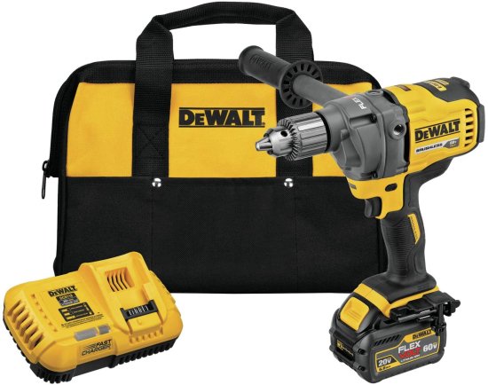 Dewalt デウォルト 60V MAX Cordless Drill For Concrete Mixing, E-Clutch System (DCD130T1)
