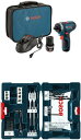 BOSCH ボッシュ PS21-2A 12-Volt Max Lithium-Ion 2-Speed Pocket Driver Kit with 2 Batt...