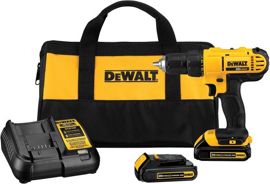 Dewalt デウォルト 20V Max Cordless Drill / Driver Kit, Compact, 1/2-Inch (DCD771C2)