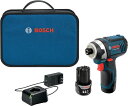 BOSCH ボッシュ PS41-2A 12V Max 1/4-Inch Hex Impact Driver Kit with 2 Batteries, Char...