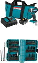 Makita マキタ XDT131 18V LXT Lithium-Ion Brushless Cordless Impact Driver Kit (3.0Ah) and A-98348 50 Pc Impactx Driver Bit Set