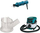 Makita マキタ 3706 Drywall Cut-Out Tool, 193449-2 Dust Extracting Cut-Out Base, & XCV04Z 18V X2 LXT (36V) 2.1 Gallon HEPA Filter Dry Dust Extrac