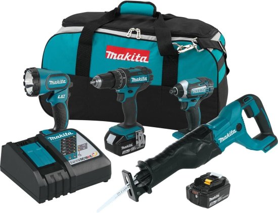 Makita マキタ XT440 18V LXT Lithium-Ion Cordless 4-Pc. Combo Kit (3.0Ah)