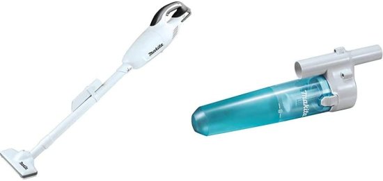 Makita マキタ XLC02ZW 18V LXT Lithium-Ion Compact Cordless Vacuum with 191D74-7 White Cyclonic Vacuum Attachmentのサムネイル