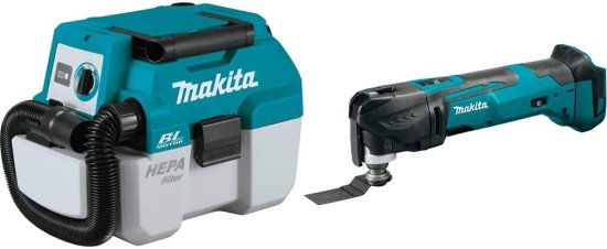 Makita ޥ XCV11Z 18V LXT Lithium-Ion Brushless Cordless 2 Gallon HEPA Filter Portable Wet/Dry Dust Extractor/Vacuum, Tool Only &XMT03Z 18V