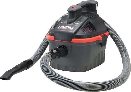 RIDGID 50313 4000RV Portable Wet Dry Vacuum, 4-Gallon Small Wet Dry Vac with 5.0 Peak HP Motor, Pro Hose, Ergonomic Handle, Cord Wrap, Blower Po