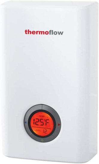 Thermoflow 12KW at 240V Tankless Water Heater Electric, On Demand Instant Hot Water Heater with Self-Modulating Temperature Technology, CSA Cert