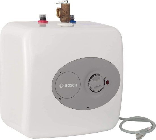 BOSCH ボッシュ Electric Mini-Tank Water Heater Tronic 3000 T 4-Gallon (ES4) - Eliminate Time for Hot Water - Shelf, Wall or Floor Mounted