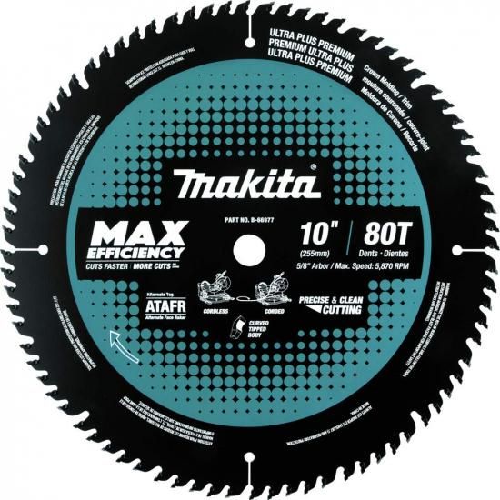 乐天商城 - Makita マキタ B-66977 10インチ 80T 超硬チップ付き 最大効率マイターソーブレード