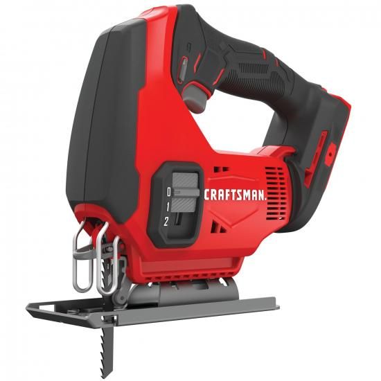 CRAFTSMAN V20 コードレスジグソー、3段階オービタル設定、最大2,500 SPM、本体のみ (CMCS600B)