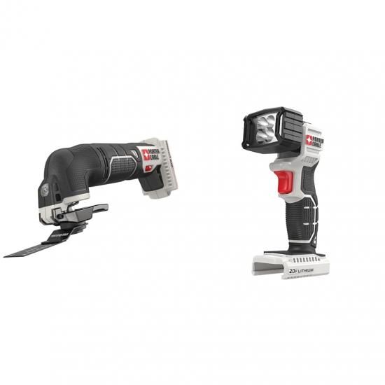 Rakuten - PORTER-CABLE 20V MAX* 振動工具（11点アクセサリ付き、工具のみ、PCC710B）および20V MAX* LED作業灯（工具のみ、PCC700B）