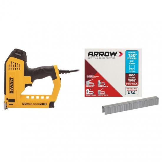 Rakuten - Dewalt DWHT75021 ヘビーデューティー電動5-in-1マルチタッカー＆矢印ファスナー 506IP ヘビーデューティーT50ステープル（室内装飾、建築、家具、工芸品用