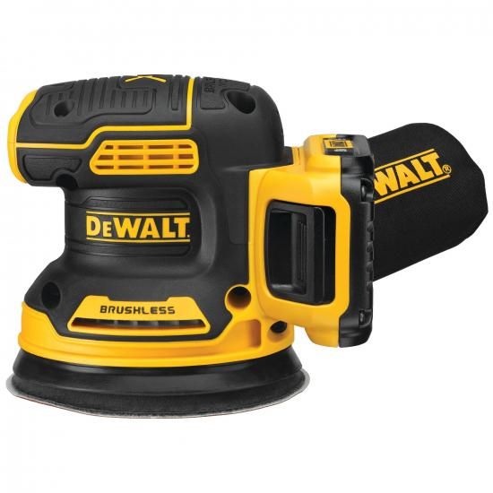 DEWALT 20V MAX オービタルサンダー コードレス 5インチサンダーツール 2Ah 8,000〜12,000 OPM 可変速度ダイヤル 収納バッグ バッテリー 充電器付属