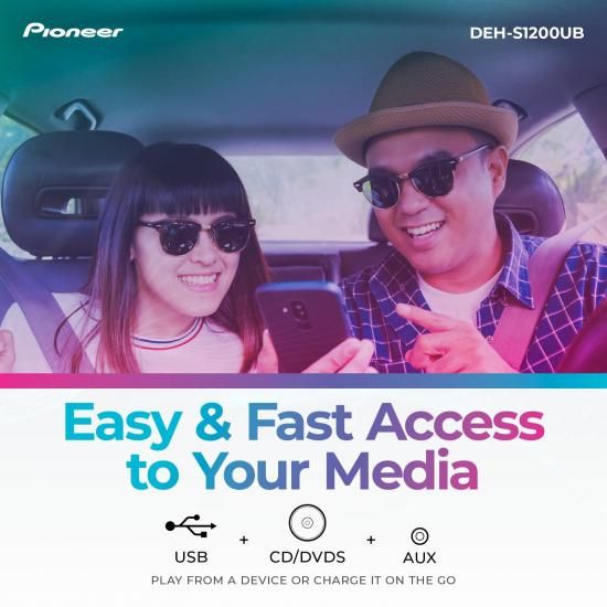 Pioneer パイオニア DEH-S1200UB 1Din CDレシーバー ? USB、AUX、FLAC再生、AM/FM...
