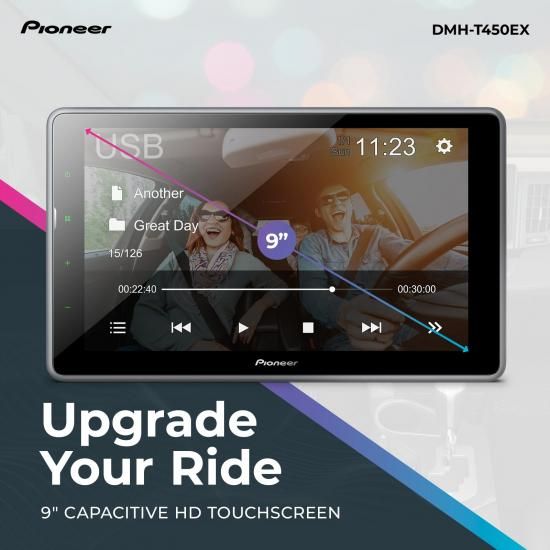 Pioneer パイオニア DMH-T450EX 9インチ 静電容量式タッチスクリーン、フローティ...