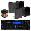 アンプとスピーカーのコンボパッケージ:Pyle PDA6BU Bluetoothラジオ USB AUXアンプ ステレオレシーバーバンドル、Kicker KB6000B 6.5インチフルレンジブッ