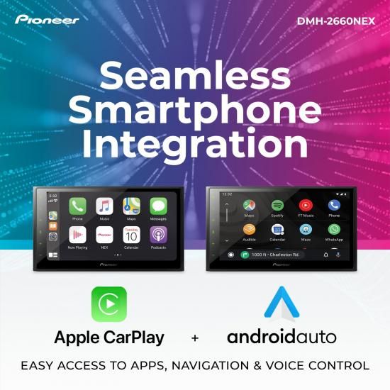 Pioneer パイオニア DMH-2660NEX 6.8インチ 静電容量式タッチスクリーン、ダブルDI...