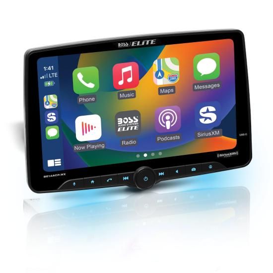 BOSSオーディオシステム Elite BE14ACP.WX シングルDINカーステレオ ワイヤレス Apple CarPlay、Androi..