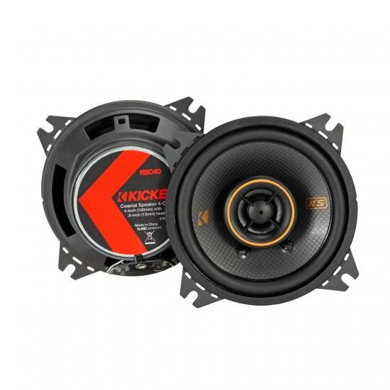 Kicker 47KSC404 KSシリーズ 4インチ同軸スピーカー、0.5インチツイーター付き、4オーム