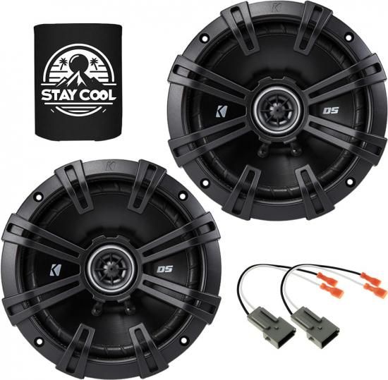 KICKER スピーカー 6.5インチ リンカーン コンチネンタル 1990-1994 アップグレードキット - DSシリーズ ペア ハーネス付き 同軸 6 1/2インチ カーオーディ
