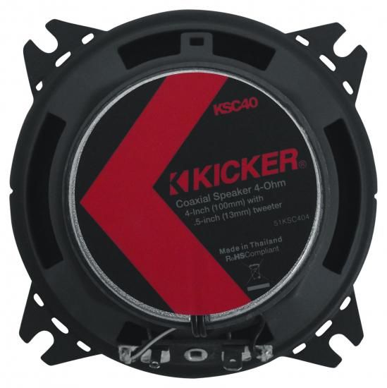 オーディオセービングバンドル: Kicker 51KSC404 4インチ 75ワット RMS カーオーデ...