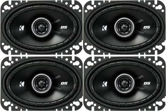 Rakuten - KICKER スピーカー 2個セット: 3.5インチ DSシリーズ 同軸スピーカー 4個 (4オーム) - 2X 43DSC4604