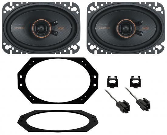 オーディオセービングバンドル: Kicker 51KSC4604 RMS カーオーディオスピーカー (1 組)、Metra 82-1011 スピーカーマウントブラケットプレート (1 個)、Met