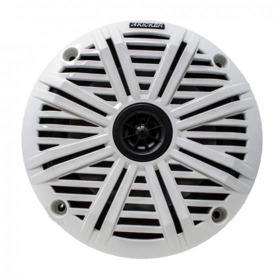 Kicker 6.5インチ 195W LED マリンスピーカー（1ペア）ホワイト ソルトウォーター...