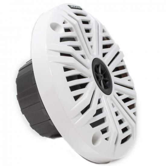 Kicker 6.5インチ 195W LED マリンスピーカー（1ペア）ホワイト ソルトウォーター...