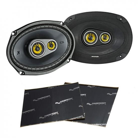 乐天商城 - Harmony Audio Kicker 46CSC6934 カーオーディオ 6x9 3ウェイ フルレンジ ステレオスピーカー ペア CSC693 バンドル サウンドダンピングスピーカーキット