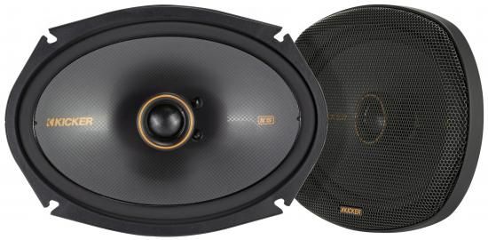 Kicker 51KSC6904 KSシリーズ 6x9 同軸スピーカー（1インチツイーター付き、4オー...