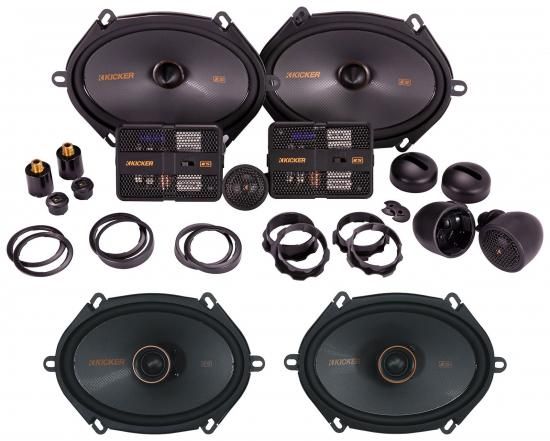 オーディオセービングバンドル: (1) ペア Kicker 51KSS6804 6x8 / 5x7 カーオーディオコンポーネントス..