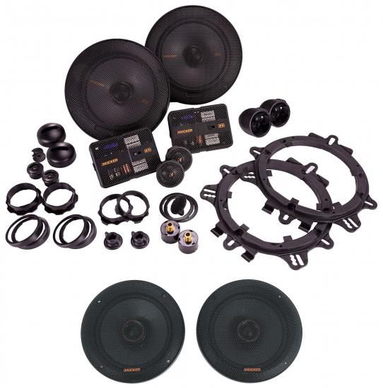 乐天商城 - オーディオセービングバンドル: Kicker 51KSC6504 6.5インチ 100ワット RMS カーオーディオスピーカー (1組) KSC6504 KSC650 バンドルと Kicker 51KSS6504 6