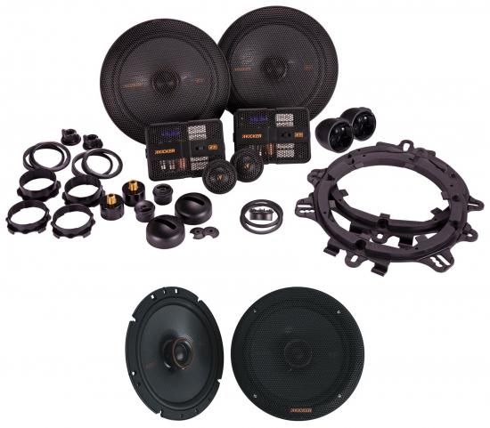 Rakuten - オーディオセービングバンドル: Kicker 51KSS6704 6.75インチ カーオーディオコンポーネントスピーカー (1組) と Kicker 51KSC6704 6.75インチ 100ワット RM