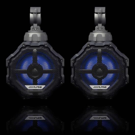 Alpine SPV-65RGB-CAN ユニバーサル 6.5 インチ 耐候性ケージマウント RGB スピー...