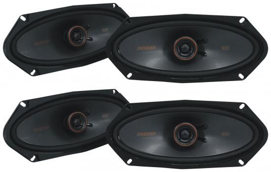 オーディオセービングバンドル: (2) ペア Kicker 51KSC41004 4x10 75ワット RMS カーオーディオスピー..