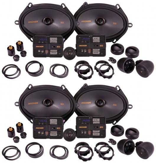 Rakuten - オーディオセービングバンドル: (2) ペア Kicker 51KSS6804 6x8 / 5x7 カーオーディオコンポーネントスピーカー 1インチツイーター付き (アイテム 4)